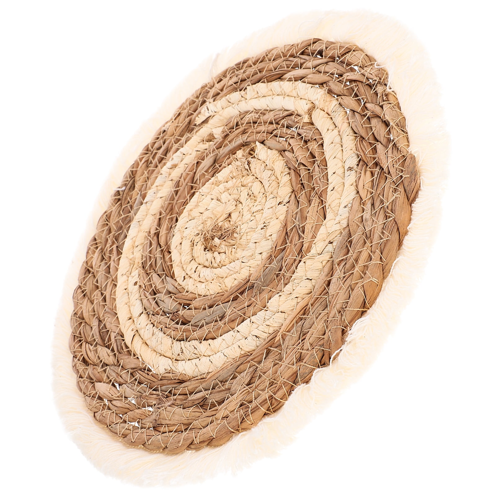 Placemat Water Hyacinth Woven Coaster Insulation Pan to Weave Cattail