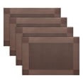 thumbnail image 1 of Placemat washable and easy to clean PVC table placemat high temperature resistant vinyl woven placemat - brown, 1 of 7
