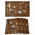 thumbnail image 1 of Placemats 1 Pack, Coffee Theme Woven Placemat, Linen Place Mats for Kitchen/Dining Tables, Funny Brown Vintage Beans Latte Tea Cup Washable Table Mats for Party, 1 of 8