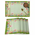 thumbnail image 1 of Placemats 1 Pack, Easter Woven Placemat, Linen Place Mats for Kitchen/Dining Tables, Rabbit Ears Colorful Eggs Green White Buffalo Plaid Washable Table Mats for Party, 1 of 8