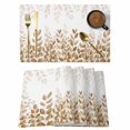 thumbnail image 1 of Placemats 1 Pack, Eucalyptus Leaves Woven Placemat, Linen Place Mats for Kitchen/Dining Tables, Spring Plants Country Yellow Washable Table Mats for Party, 1 of 8