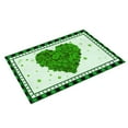 thumbnail image 1 of Placemats 1PCS, St Patrick's Day Spring Clover Green White Check Lattice Washable Placemats for Kitchen Dining Table Holiday Home Decoration, 1 of 2