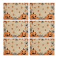 thumbnail image 1 of Placemats 6 Pack Halloween Evil Pumpkin Spooky Table Mat Washable Anti-Skid Table Mats for Party Kitchen Dining Decoration 12x18in Seasonal Fall Holiday Dining Table Mats, 1 of 1