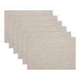 thumbnail image 1 of Placemats 6 Pack Rectangle Plastic Placemats for Table Decor Washable Heat Resistant Table Placemats Wipeable Table Mat Beige Gold 17.7x11.8inch, 1 of 6