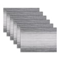 thumbnail image 1 of Placemats 6 Pack Rectangle Plastic Placemats for Table Decor Washable Heat Resistant Table Placemats Wipeable Table Mat Black Gray 17.7x11.8inch, 1 of 6