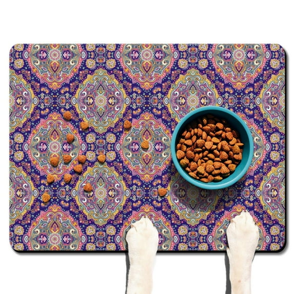 Placemats Bohemian Retro Artistic Earthy patterns Non-Slip Absorbent Waterproof Quick Dry Washable