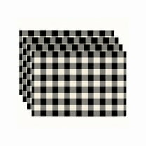 Placemats Classic Black and White Buffalo Plaid Table Mats Elegant Farmhouse Home Decor for Birthday Dinner Parties Holidays