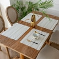 thumbnail image 1 of Placemats, Czzoypi Thick Linen Tassel Insulated Placemat, Premium Cloth Table Mat Machine Washable Beautiful Practical, White, 1 of 6