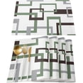 thumbnail image 1 of Placemats for Dinning Table Set of 4 Waterproof Cloth Table Mats, Cotton Linen Place Mats Fabric Dinner Mat, Middle Century Green Geometric, Table Decor Easy Clean Machine Washable, 1 of 6