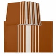 thumbnail image 1 of Placemats for Dinning Table Set of 8, Burnt Orange Beige Striped Modern Farmhouse Retro Lines Burlap Kitchen Place Mats Waterproof Cloth Table Mats, Indoor Outdoor Placemats Easy Clean Dinner Decor, 1 of 8