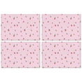 thumbnail image 1 of Placemats Flax Linen Placemats Set of 4, Flax Machine Washable Durable Linen Table Mats, Heat Resistant Wrinkle Free Place Mats for Dining Table, I Love Strawberries Design for Cute Kitchen Lovers, 1 of 6