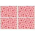 thumbnail image 1 of Placemats Flax Linen Placemats Set of 4, Flax Machine Washable Durable Linen Table Mats, Heat Resistant Wrinkle Free Place Mats for Dining Table, Strawberry Flowers Design for Home Style, 1 of 6