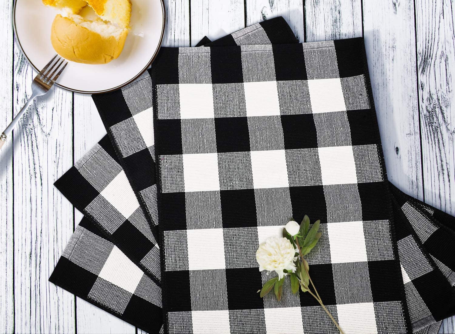 Placemats For Dining Table Buffalo Check Placemats Set Farmhouse