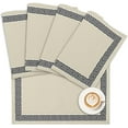 thumbnail image 1 of Placemats Geometric Greek Key Design Place Mats for Dining Room Dinner Table Beige Washable Table Mats Kitchen Decorations Set of 4, 1 of 6
