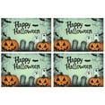 thumbnail image 1 of Placemats Happy Halloween Horror Pumpkin Ghost Placemats Set of 4 Autumn Halloween Place Mats Durable No Slip Outdoor Indoor Table Mats for Party Kitchen Dining Decoration, 1 of 7