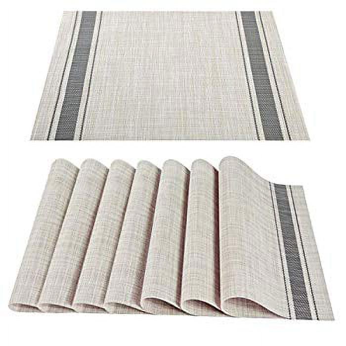 Placemats,Plastic Table Mats Set of 8,Heat Resistant Washable Place