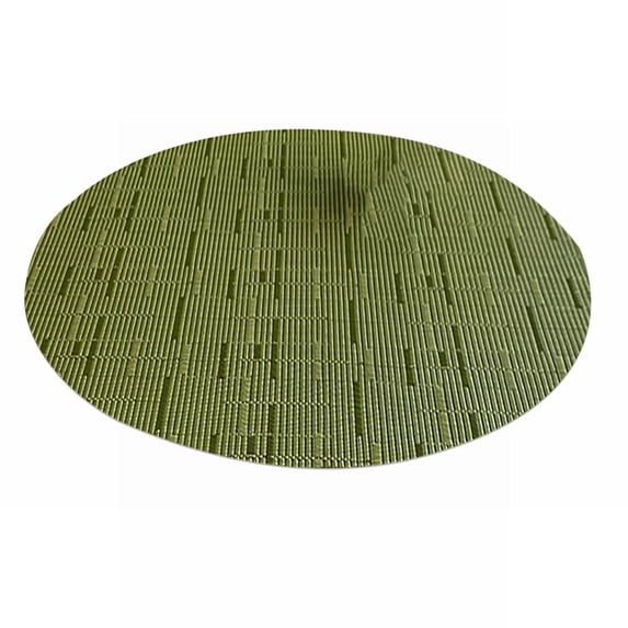 Placemats, Plastic Texture Placemat, Heat-Proof Non-Slip Tablemats, Washable Place Table Mats for Dining Table, Oval Shape Plastic Kitchen Dining Table Mat for Restaurants