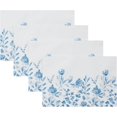 thumbnail image 1 of Placemats, Reusable Polyester Kitchen & Table Linens, Floral and Leaf Pattern on a White Background, Perfect for Enhancing Your Dining Experience, 4 Pack (Mystic Floral Collection), 1 of 3