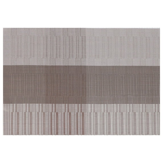 Placemats Set of 1 - Easy Clean Washable Reversible PVC Woven Vinyl Placemats - Wipeable Heat Resistant Woven Table Mats for Dining Table, Double Layer Cloth Fabric Place Mat(Beige,17.7x11.8")