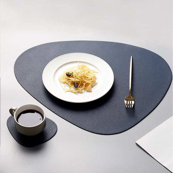 Placemats, Set of 2 - Bowl Coaster Cup Pad, Placemats for Dining Table, Heat-Resistant Placemats, Washable Faux Leather Table Mats, Kitchen Table mats
