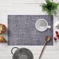 thumbnail image 1 of Placemats Set of 24 for Dining Table, Table Placemats, Rectangular PVC Vinyl, 18x12 Inches - Gray, 1 of 8