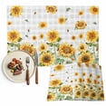 thumbnail image 1 of Placemats Set of 4, Bee Sunflower Place Mats Farm Grey Buffalo Plaid Tablemats Washable Placemat Table Decoration for Kitchen Table Dinner Party Home Decor Indoor Outdoor 13x19 Inch, 1 of 9