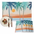 thumbnail image 1 of Placemats Set of 4, Boho Summer Beach Place Mats Mount Coconut Tree Bohemian Tablemats Washable Placemat Table Decoration for Kitchen Table Dinner Party Home Decor Indoor Outdoor 13x19 Inch, 1 of 9