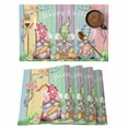 thumbnail image 1 of Placemats Set of 4, Easter Bunny Gnomes Woven Placemat, Linen Place Mats for Kitchen/Dining Tables, Spring Easter Eggs Floral Colorful Wood Washable Table Mats for Party, 1 of 8