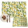 thumbnail image 1 of Placemats Set of 4, Floral Lemon Place Mats Summer Fruit Green Leaves Tablemats Washable Placemat Table Decoration for Kitchen Table Dinner Party Home Decor Indoor Outdoor 13x19 Inch, 1 of 9