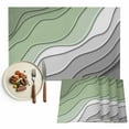 thumbnail image 1 of Placemats Set of 4, Geometric Gradient Place Mats Sage Green Gray Ombre Tablemats Washable Placemat Table Decoration for Kitchen Table Dinner Party Home Decor Indoor Outdoor 13x19 Inch, 1 of 9
