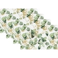 thumbnail image 1 of Placemats Set of 4 Gold Eucalyptus Branches Place Mats Washable Table Dinner Mats Linen Table Mats for Kitchen Dining Party Home Kitchen Decor 12x18 Inch, 1 of 5