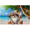 thumbnail image 1 of Placemats Set of 4 Heat-Resistant Rectangle Place Mats Beach Palm Gnomes Cute Washable Plastic PVC Dining Table Mat Non-Slip Wipeable Woven Vinyl Placemat for Kitchen Patio Table Decor, 1 of 6