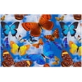 thumbnail image 1 of Placemats Set of 4 Heat-Resistant Rectangle Place Mats Butterfly Blue Washable Plastic PVC Dining Table Mat Non-Slip Wipeable Woven Vinyl Placemat for Kitchen Patio Table Decor, 1 of 5