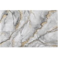 thumbnail image 1 of Placemats Set of 4 Heat-Resistant Rectangle Place Mats Grey Gold Marble Washable Plastic PVC Dining Table Mat Non-Slip Wipeable Woven Vinyl Placemat for Kitchen Patio Table Decor, 1 of 8