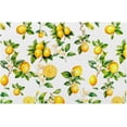 thumbnail image 1 of Placemats Set of 4 Heat-Resistant Rectangle Place Mats Tropical Lemon Washable Plastic PVC Dining Table Mat Non-Slip Wipeable Woven Vinyl Placemat for Kitchen Patio Table Decor, 1 of 8
