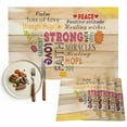 thumbnail image 1 of Placemats Set of 4, Love Text Place Mats Warm Embraces Positive Energy Tablemats Washable Placemat Table Decoration for Kitchen Table Dinner Party Home Decor Indoor Outdoor 13x19 Inch, 1 of 9