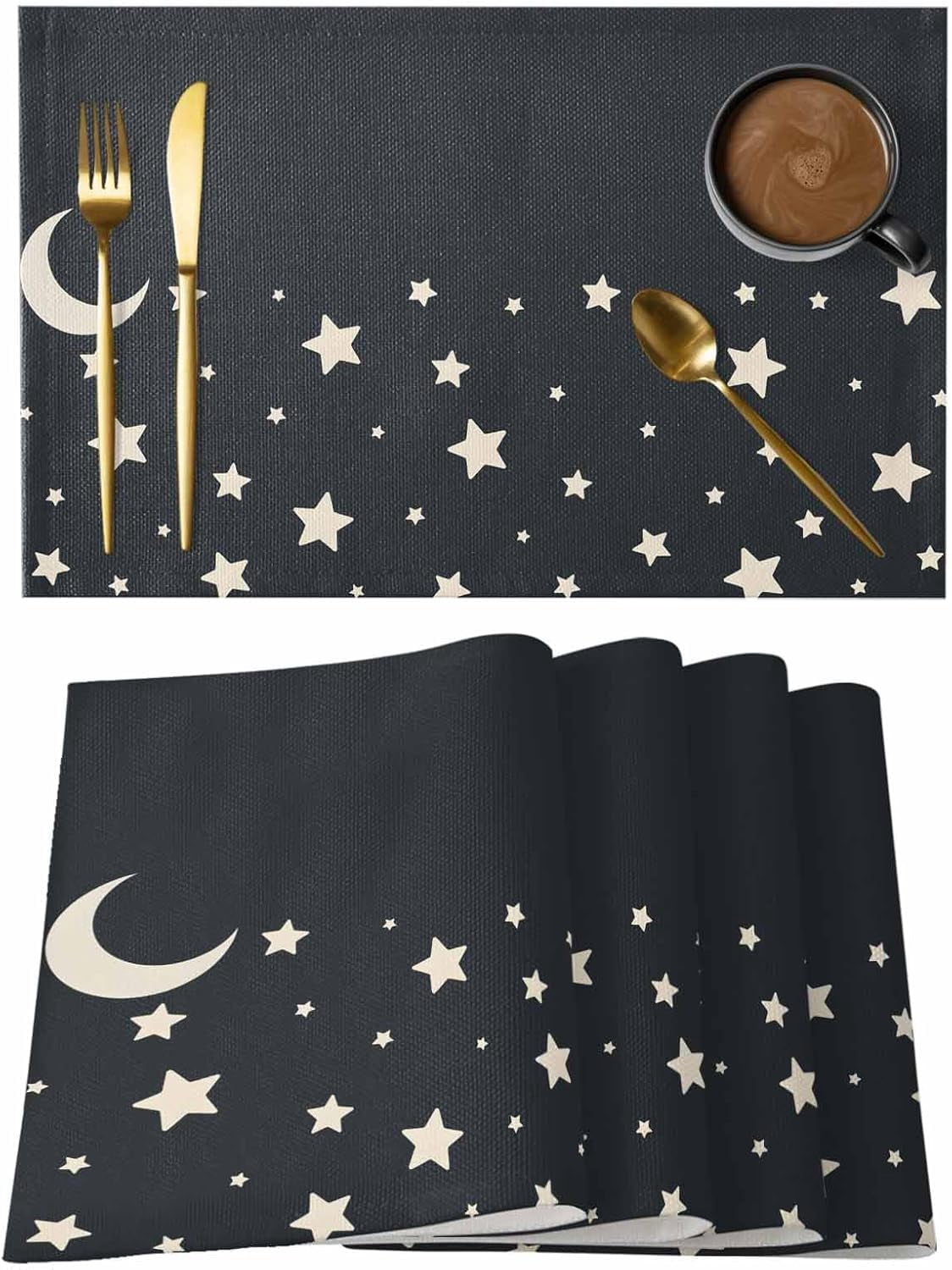 Placemats Set of 4, Modern Washable Wipeable Table Mats for Dining ...