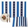 thumbnail image 1 of Placemats Set of 4, Nautical Anchor Stripes Place Mats Blue White Striped Tablemats Washable Placemat Table Decoration for Kitchen Table Dinner Party Home Decor Indoor Outdoor 13x19 Inch, 1 of 9