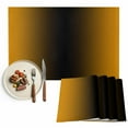 thumbnail image 1 of Placemats Set of 4, Ombre Black Orange Placemats Set of 4, Gradient Color Tablemats Washable Placemat Table Decoration for Kitchen Table Dinner Party Home Decor Indoor Outdoor 13x19 Inch, 1 of 8