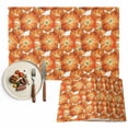 thumbnail image 1 of Placemats Set of 4, Orange Peony Flower Place Mats Floral Plant Tablemats Washable Placemat Table Decoration for Kitchen Table Dinner Party Home Decor Indoor Outdoor 13x19 Inch, 1 of 9
