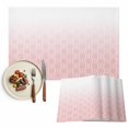 thumbnail image 1 of Placemats Set of 4, Pink Geometric Place Mats Ombre Lines Rhombus Modern Tablemats Washable Placemat Table Decoration for Kitchen Table Dinner Party Home Decor Indoor Outdoor 13x19 Inch, 1 of 9
