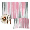 thumbnail image 1 of Placemats Set of 4, Pink Grey Place Mats Abstract Art Texture Tablemats Washable Placemat Table Decoration for Kitchen Table Dinner Party Home Decor Indoor Outdoor 13x19 Inch, 1 of 9