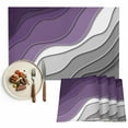 thumbnail image 1 of Placemats Set of 4, Purple Grey Modern Geometric Place Mats Abstract Beach Tablemats Washable Placemat Table Decoration for Kitchen Table Dinner Party Home Decor Indoor Outdoor 13x19 Inch, 1 of 9