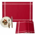 thumbnail image 1 of Placemats Set of 4, Red Place Mats Solid Color Tablemats Washable Placemat Table Decoration for Kitchen Table Dinner Party Home Decor Indoor Outdoor 13x19 Inch, 1 of 9