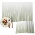 thumbnail image 1 of Placemats Set of 4, Sage Green Lines Place Mats Abstract Art Tablemats Washable Placemat Table Decoration for Kitchen Table Dinner Party Home Decor Indoor Outdoor 13x19 Inch, 1 of 9