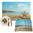thumbnail image 1 of Placemats Set of 4, Starfish Place Mats Summer Beach Shell Tablemats Washable Placemat Table Decoration for Kitchen Table Dinner Party Home Decor Indoor Outdoor 13x19 Inch, 1 of 9