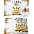 thumbnail image 1 of Placemats Set of 4 Truck with Gnomes Bee Place Mats for Dining Table Heat-Resistant Non-Slip Washable Yellow Buffalo Check Plaid Floral Plants Table Mat for Dining Room, Kitchen, Home Decoration, 1 of 6