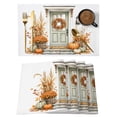 thumbnail image 1 of Placemats Set of 6 - 13x19 Inch, Thanksgiving Fall Non-Slip Washable Place Mats for Dining Table, Autumn Botanical Harvest Farmhouse Polyester & Linen Blend Table Mats for Kitchen Party Holiday, 1 of 9