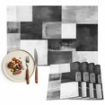 thumbnail image 1 of Placemats Set of 6, Black Plaid Place Mats Abstract Art Color Block Tablemats Washable Placemat Table Decoration for Kitchen Table Dinner Party Home Decor Indoor Outdoor 13x19 Inch, 1 of 9