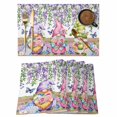 thumbnail image 1 of Placemats Set of 6, Blue Purple Gnomes Woven Placemat, Linen Place Mats for Kitchen/Dining Tables, Spring Country Hydrangea Flower Leaf Washable Table Mats for Party, 1 of 8